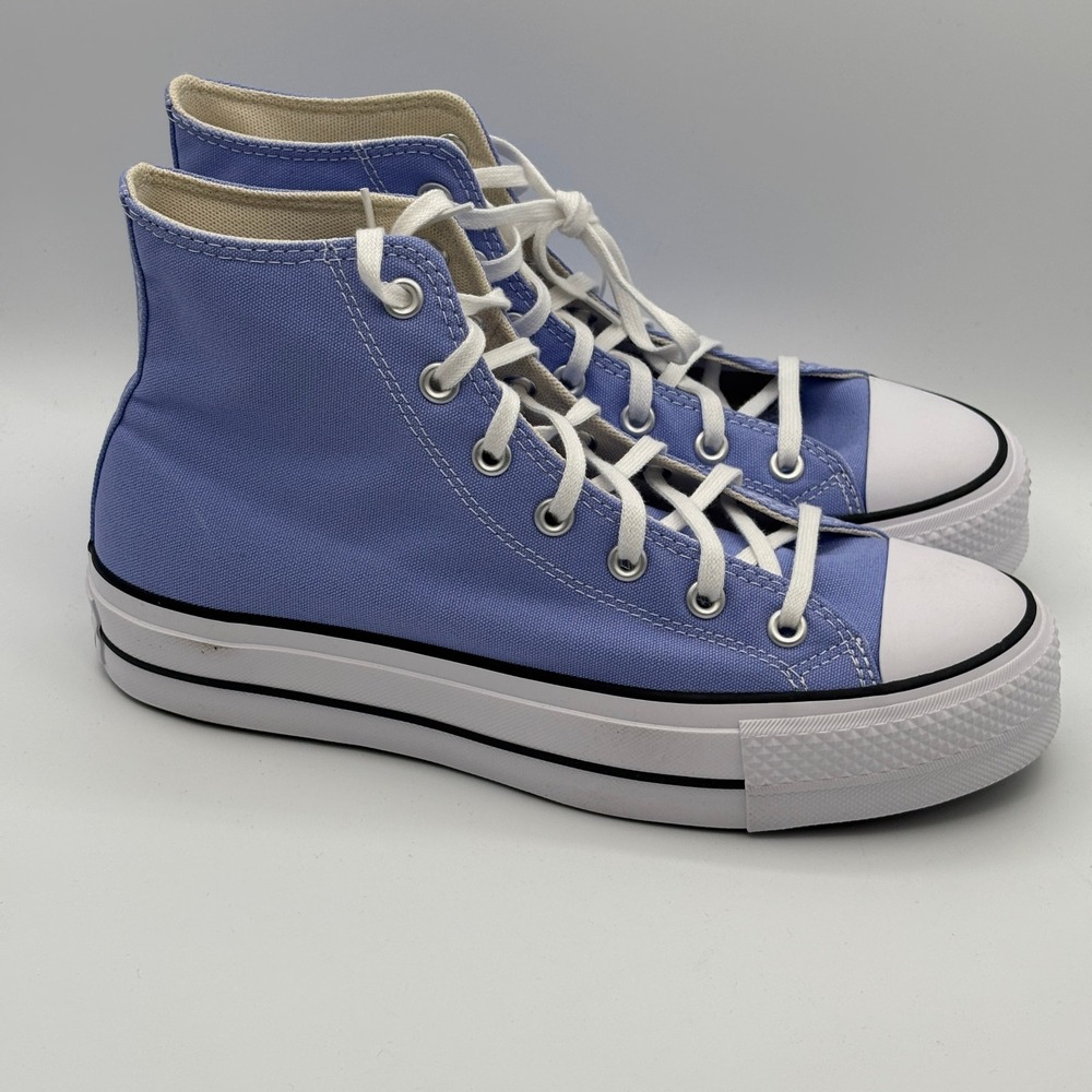 Converse CTAS Lift Hi Shoes Womens Size 9.5 Very Peri White Platform A16102F